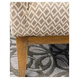 Alder & Tweed Upholstered Armchair - Diamond Pattern Fabric