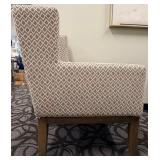 Alder & Tweed Upholstered Armchair - Diamond Pattern Fabric