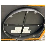 Zup Modern Contemporary INC Orange Leather Armchair with Accent Pillow