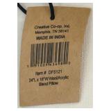 Zup Modern Contemporary INC Orange Leather Armchair with Accent Pillow