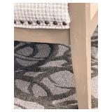 Sam Moore Armchair - Houndstooth Upholstery & Taupe Frame & Nailhead Trim