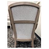 Sam Moore Armchair - Houndstooth Upholstery & Taupe Frame & Nailhead Trim