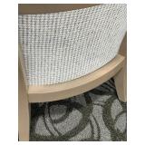 Sam Moore Armchair - Houndstooth Upholstery & Taupe Frame & Nailhead Trim