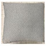 Sam Moore Armchair - Houndstooth Upholstery & Taupe Frame & Nailhead Trim