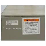 Metallic Accent Cabinet & Geometric Front Fretwork - Silver Finish