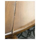 Drop-Leaf Dining Table - Oval Top - Solid Wood with Turned Legs