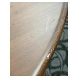 Drop-Leaf Dining Table - Oval Top - Solid Wood with Turned Legs