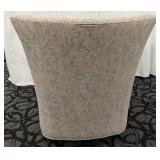 Jessica Charles Accent Armchair - Beige Damask Upholstery with Pillow and Armrest Covers(Matches lot 51)