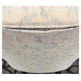 Jessica Charles Accent Armchair - Beige Damask Upholstery with Pillow and Armrest Covers(Matches lot 51)