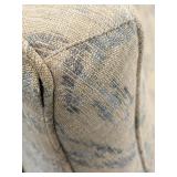 Jessica Charles Accent Armchair - Beige Damask Upholstery with Pillow and Armrest Covers(Matches lot 51)