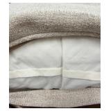 Jessica Charles Accent Armchair - Beige Damask Upholstery with Pillow and Armrest Covers(Matches lot 51)