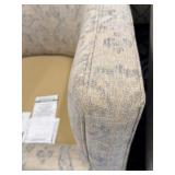 Jessica Charles Accent Armchair - Beige Damask Upholstery with Pillow and Armrest Covers(Matches Lot 50)
