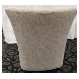 Jessica Charles Accent Armchair - Beige Damask Upholstery with Pillow and Armrest Covers(Matches Lot 50)