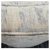 Jessica Charles Accent Armchair - Beige Damask Upholstery with Pillow and Armrest Covers(Matches Lot 50)