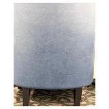 Madison Park Wingback Chair - Blue Faux Leather Nailhead Trim