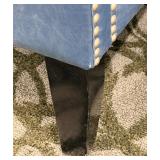 Madison Park Wingback Chair - Blue Faux Leather Nailhead Trim