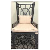 Elk Home Manor Wing Chair - Graystone on Mahogany