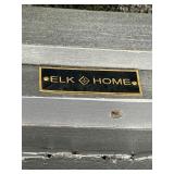 Elk Home Manor Wing Chair - Graystone on Mahogany