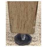 Dining Chairs - Set of 6 Upholstered, Wood Frame, Light Beige Fabric, Weathered Finish