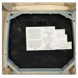 Dining Chairs - Set of 6 Upholstered, Wood Frame, Light Beige Fabric, Weathered Finish