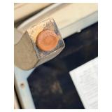 Dining Chairs - Set of 6 Upholstered, Wood Frame, Light Beige Fabric, Weathered Finish