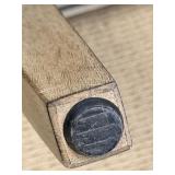 Dining Chairs - Set of 6 Upholstered, Wood Frame, Light Beige Fabric, Weathered Finish