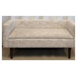 Petit Sofa / Bench - Mid-Century Modern Style Beige Textured Boucle