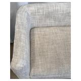 Petit Sofa / Bench - Mid-Century Modern Style Beige Textured Boucle