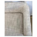 Petit Sofa / Bench - Mid-Century Modern Style Beige Textured Boucle