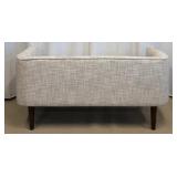 Petit Sofa / Bench - Mid-Century Modern Style Beige Textured Boucle