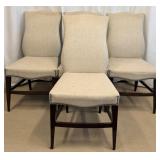 Vanguard Furniture Chairs - Beige Linen Upholstery, Nailhead Trim - Lot of 4