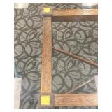 Antique-Style Carved Wood Base Dining Table with Glass Top