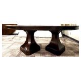 Oval Dining Table With Double Pedestal Base