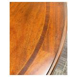 Oval Dining Table with Turned Legs - 2 Additional Table Leafs and Table Top Protector