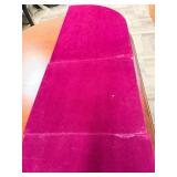 Oval Dining Table with Turned Legs - 2 Additional Table Leafs and Table Top Protector