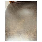 Thomasville Leather Dining Chairs Pair - Nailhead Trim & Carved Wood Legs (Set of 2 - matching lots 64 & 65)