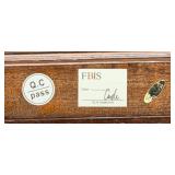 Thomasville Leather Dining Chairs Pair - Nailhead Trim & Carved Wood Legs (Set of 2 - matching lots 63 & 65)