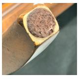 Thomasville Leather Dining Chairs Pair - Nailhead Trim & Carved Wood Legs (Set of 2 - matching lots 63 & 65)