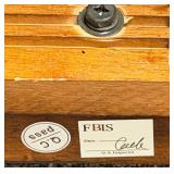 Thomasville Leather Dining Chairs Pair - Nailhead Trim & Carved Wood Legs (Set of 2 - matching lots 63 & 65)