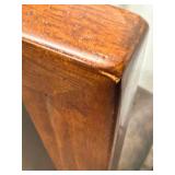 Thomasville Leather Dining Chairs Pair - Nailhead Trim & Carved Wood Legs (Set of 2 - matching lots 63 & 64)