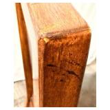 Thomasville Leather Dining Chairs Pair - Nailhead Trim & Carved Wood Legs (Set of 2 - matching lots 63 & 64)