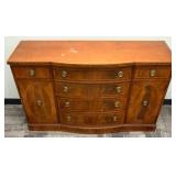 Northern Furniture Co. Sideboard Buffet with Center Curved Drawers & Oval Inlays