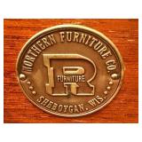 Northern Furniture Co. Sideboard Buffet with Center Curved Drawers & Oval Inlays
