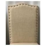 Legacy Classic Furniture Dining Chairs - Linen Beige Upholstery with Nailhead Trim - Set of 2 (Matches lots 71 & 73)