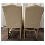 Legacy Classic Furniture Dining Chairs - Linen Beige Upholstery with Nailhead Trim - Set of 2 (Matches lots 71 & 73)