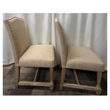 Legacy Classic Furniture Dining Chairs - Linen Beige Upholstery with Nailhead Trim - Set of 2 (Matches lots 71 & 73)