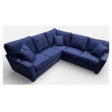 Stone & Leigh Navy Blue Sectional Sofa with Chaise - L-Shaped Couch