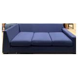 Stone & Leigh Navy Blue Sectional Sofa with Chaise - L-Shaped Couch