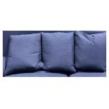 Stone & Leigh Navy Blue Sectional Sofa with Chaise - L-Shaped Couch