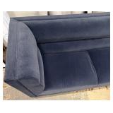 Coaster Navy Velvet L-Shaped Sectional Sofa - Chaise